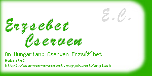 erzsebet cserven business card